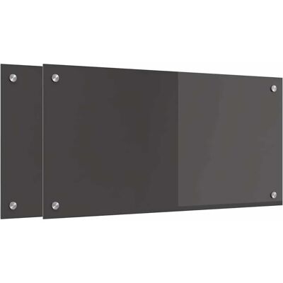 HELLOSHOP26 Juego De 2 Paneles De Protección Contra Salpicaduras De Cocina Elegantes Y Modernos De 80 X 40 Cm De Fácil Instalación De Vidrio Templado Gris Oscuro 020056241 HELLOSHOP26 Juego De 2 Paneles De Protección Contra Salpicaduras De Cocina Elegantes Y Modernos De 80 X 40 Cm De Fácil Instalación De Vidrio Templado Gris Oscuro 020056241