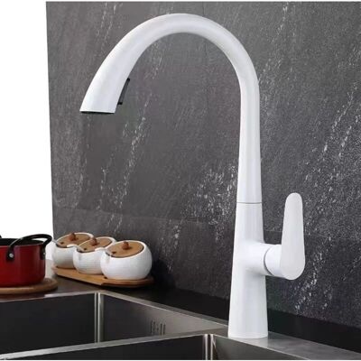 OEM Grifo De Cocina, Grifo Mezclador Con Rociador Extraíble, Blanco, Giratorio 360°, Grifo De Cocina, Latón, Grifo De Cocina Extraíble, Blanco -crezuo OEM Grifo De Cocina, Grifo Mezclador Con Rociador Extraíble, Blanco, Giratorio 360°, Grifo De Cocina, Latón, Grifo De Cocina Extraíble, Blanco -crezuo