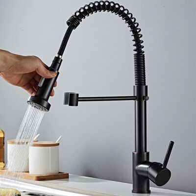 OEM Grifo Mezclador De Cocina Extraíble, Cabezal Rociador Giratorio De 360°, Grifo De Fregadero De Latón De Un Solo Caño. OEM Grifo Mezclador De Cocina Extraíble, Cabezal Rociador Giratorio De 360°, Grifo De Fregadero De Latón De Un Solo Caño.