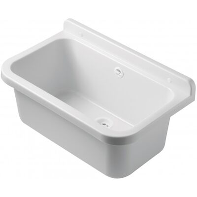 Fregadero De Exterior De Pared, 55x34 Cm, Con Rebosadero – Blanco – Jardín Y Garaje – Kit De Montaje Y Vaciado – Negrari Fregadero De Exterior De Pared, 55x34 Cm, Con Rebosadero – Blanco – Jardín Y Garaje – Kit De Montaje Y Vaciado – Negrari