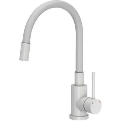 Mezclador de Cocina Quadron Maggie - Blanco - Caño Flexible - Grifo de Cocina Mezclador de Cocina Quadron Maggie - Blanco - Caño Flexible - Grifo de Cocina