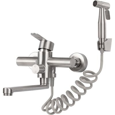 OEM Grifo Mezclador De Cocina Mural, Caño Giratorio De 360°, Pistola Rociadora De Acero Inoxidable, Tubo Giratorio De 23 Cm, Ahorrador De Agua, Fregadero OEM Grifo Mezclador De Cocina Mural, Caño Giratorio De 360°, Pistola Rociadora De Acero Inoxidable, Tubo Giratorio De 23 Cm, Ahorrador De Agua, Fregadero