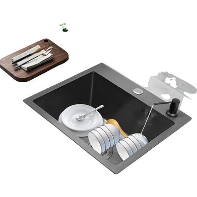 OEM Fregadero De Cocina, 45x40 Cm, Acero Inoxidable 201, Nanorrevestimiento, Empotrable/bajo Encimera, Un Solo Seno OEM Fregadero De Cocina, 45x40 Cm, Acero Inoxidable 201, Nanorrevestimiento, Empotrable/bajo Encimera, Un Solo Seno
