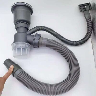 OEM Kit De Desagüe Sencillo Para Fregadero De Cocina - Tubo De Desagüe Antiobstrucción/antiolor - Ahorra Espacio - Fácil Instalación - Para Propietarios De Cocinas Y Aficionados Al Bricolaje -crezuo OEM Kit De Desagüe Sencillo Para Fregadero De Cocina - Tubo De Desagüe Antiobstrucción/antiolor - Ahorra Espacio - Fácil Instalación - Para Propietarios De Cocinas Y Aficionados Al Bricolaje -crezuo