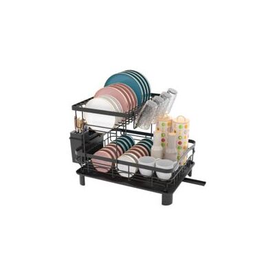 OEM Escurridor De Platos Sobre El Fregadero, Escurridor De Platos De Doble Capa Con Plato De Drenaje, Puerta Con Boquilla Giratoria De 360°, Escurridor De Platos, Portavasos - Crezuo OEM Escurridor De Platos Sobre El Fregadero, Escurridor De Platos De Doble Capa Con Plato De Drenaje, Puerta Con Boquilla Giratoria De 360°, Escurridor De Platos, Portavasos - Crezuo