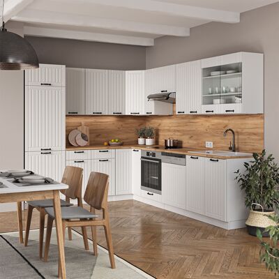 Vicco - Cocina Esquinera Fame-line, Casa De Campo Blanca/blanca, 227 X 287 Cm , Et Antracita Vicco - Cocina Esquinera Fame-line, Casa De Campo Blanca/blanca, 227 X 287 Cm , Et Antracita