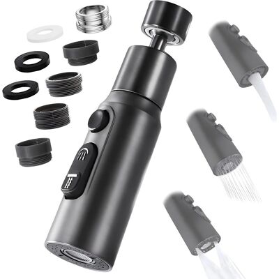 OEM Cabezal De Ducha Para Grifo De Cocina, Accesorio Para Grifo De Fregadero Con Rotación De 360° Y 3 Modos De Funcionamiento, Aireador Para Grifo Y Adaptador Universal. OEM Cabezal De Ducha Para Grifo De Cocina, Accesorio Para Grifo De Fregadero Con Rotación De 360° Y 3 Modos De Funcionamiento, Aireador Para Grifo Y Adaptador Universal.