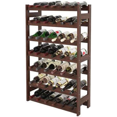 Relaxdays Botellero De Vino, 42 Botellas, Madera De Nogal, 102x63x25 Cm, Para Vino Tinto Y Blanco, Marrón Oscuro Relaxdays Botellero De Vino, 42 Botellas, Madera De Nogal, 102x63x25 Cm, Para Vino Tinto Y Blanco, Marrón Oscuro