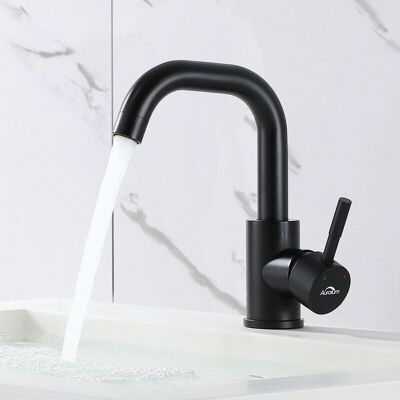 OEM Grifo De Cocina Flexible Con Caño Giratorio Alto, Mezclador Ajustable, Grifo Monomando De Agua Fría Y Caliente, Cromado Y Latón Negro. OEM Grifo De Cocina Flexible Con Caño Giratorio Alto, Mezclador Ajustable, Grifo Monomando De Agua Fría Y Caliente, Cromado Y Latón Negro.