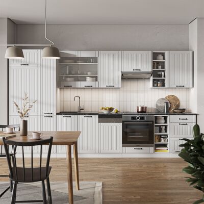 Vicco - Mueble De Cocina Fame-line, Casa De Campo Blanca/blanca, 355 Cm , Et Mármol Vicco - Mueble De Cocina Fame-line, Casa De Campo Blanca/blanca, 355 Cm , Et Mármol