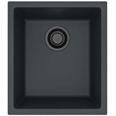 Alveus Omni - Fregadero De Granito, 40x45 Cm, Negro 1150043 Alveus Omni - Fregadero De Granito, 40x45 Cm, Negro 1150043