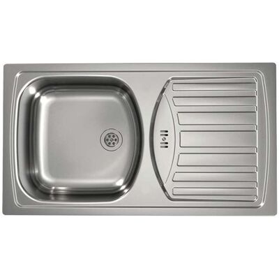 Alveus Basic - Fregadero, 78x44 Cm, Acero Inoxidable 1136531 Alveus Basic - Fregadero, 78x44 Cm, Acero Inoxidable 1136531