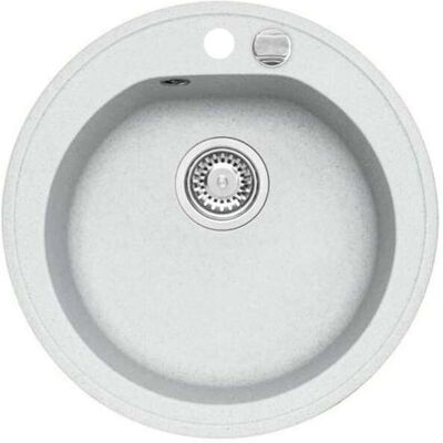 Alveus Niagara - Fregadero De Granito Diámetro 51 Cm, Con Control De Desagüe, Arctic 1100884 Alveus Niagara - Fregadero De Granito Diámetro 51 Cm, Con Control De Desagüe, Arctic 1100884