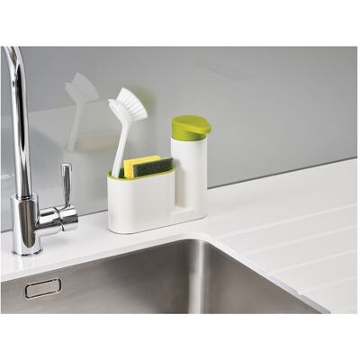 Trade Shop - Set 2 Pz Organizer Per Lavello Dispenser Di Sapone Liquido + Contenitore Spugne - Trade Shop - Set 2 Pz Organizer Per Lavello Dispenser Di Sapone Liquido + Contenitore Spugne -
