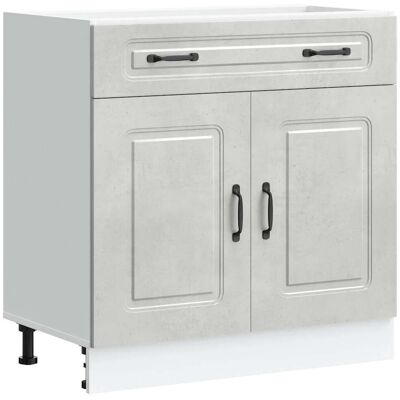 HELLOSHOP26 Mueble De Cocina Moderno Con Espacio De Almacenamiento Optimizado 80 X 46 X 81,5 Cm Madera De Ingeniería Gris Hormigón 020049924 HELLOSHOP26 Mueble De Cocina Moderno Con Espacio De Almacenamiento Optimizado 80 X 46 X 81,5 Cm Madera De Ingeniería Gris Hormigón 020049924