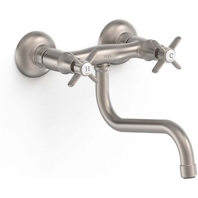 Tres 24231001AC Grifo de Cocina Bimando Mural Tres 24231001AC Grifo de Cocina Bimando Mural