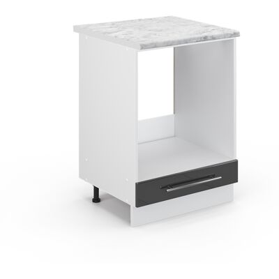 Armario Para Horno Empotrado Fame-line, Antracita Alto Brillo, 60 Cm , Et Mármol, Vicco Armario Para Horno Empotrado Fame-line, Antracita Alto Brillo, 60 Cm , Et Mármol, Vicco