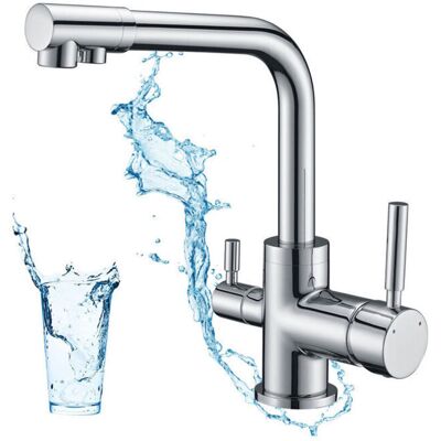OEM Grifo De Cocina Crezuo De 3 Vías, Grifo Mezclador Giratorio De 360°, Grifo De Agua Potable Para Cocina, Grifo Mezclador Para Fregadero Con Salida De Agua Filtrada.-crezuo OEM Grifo De Cocina Crezuo De 3 Vías, Grifo Mezclador Giratorio De 360°, Grifo De Agua Potable Para Cocina, Grifo Mezclador Para Fregadero Con Salida De Agua Filtrada.-crezuo