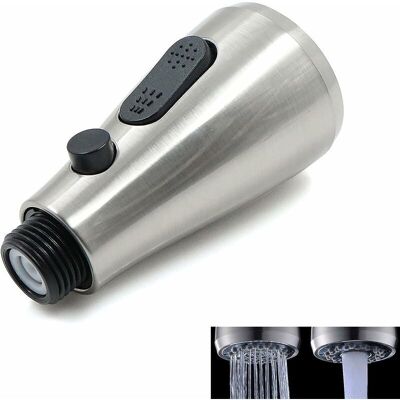OEM Grifo De Fregadero De Cocina De Repuesto - Cabezal Rociador Extraíble De Plástico Cepillado, Compatible Con 2 Modos De Funcionamiento (rociado, Flujo) Con Botón De Parada -crezuo OEM Grifo De Fregadero De Cocina De Repuesto - Cabezal Rociador Extraíble De Plástico Cepillado, Compatible Con 2 Modos De Funcionamiento (rociado, Flujo) Con Botón De Parada -crezuo