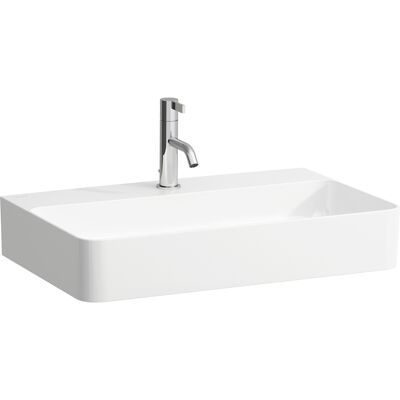 Lavabo empotrado Laufen VAL - 1 orificio, blanco, 650x420mm Lavabo empotrado Laufen VAL - 1 orificio, blanco, 650x420mm