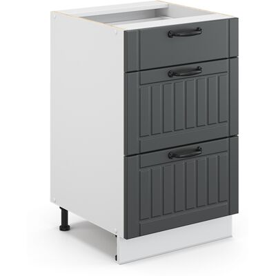 Mueble Bajo De Cocina Fame-line, Antracita Casa De Campo, 50 Cm Sin Encimera Vicco Mueble Bajo De Cocina Fame-line, Antracita Casa De Campo, 50 Cm Sin Encimera Vicco