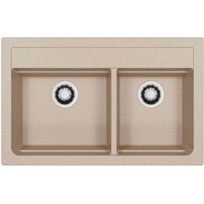 Alveus Atrox - Fregadero De Granito 79x50 Cm, Cierre Rápido, Marfil 1149217 Alveus Atrox - Fregadero De Granito 79x50 Cm, Cierre Rápido, Marfil 1149217