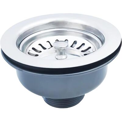 DPZO Desagüe De Fregadero Sin Rebosadero, Cesta De Acero Inoxidable, Ø 114 Mm (1½"), Acero Inoxidable + Abs, Desagüe + Cesta DPZO Desagüe De Fregadero Sin Rebosadero, Cesta De Acero Inoxidable, Ø 114 Mm (1½"), Acero Inoxidable + Abs, Desagüe + Cesta