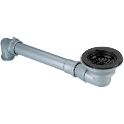 Lira Desagüe De Fregadero Sin Rebosadero, Diámetro 114,3 Mm, Hierro Negro Satinado Pvd Lira Desagüe De Fregadero Sin Rebosadero, Diámetro 114,3 Mm, Hierro Negro Satinado Pvd