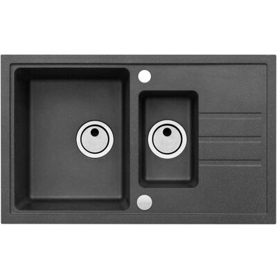 Alveus Intermezzo - Fregadero De Granito 78x48 Cm, Carbon 1117055 Alveus Intermezzo - Fregadero De Granito 78x48 Cm, Carbon 1117055