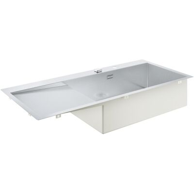 Grohe - Fregadero 1 Seno Con Escurridor Recto En Acero Inoxidable K1000 Grohe - Fregadero 1 Seno Con Escurridor Recto En Acero Inoxidable K1000