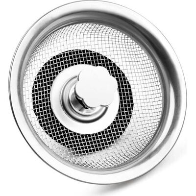 ENLENK Rejilla De Desagüe De Fregadero De Acero Inoxidable Pulido – Filtro Para Fregadero Con Anillo De Goma – Diámetro 8,4 Cm – Instalación Rápida ENLENK Rejilla De Desagüe De Fregadero De Acero Inoxidable Pulido – Filtro Para Fregadero Con Anillo De Goma – Diámetro 8,4 Cm – Instalación Rápida