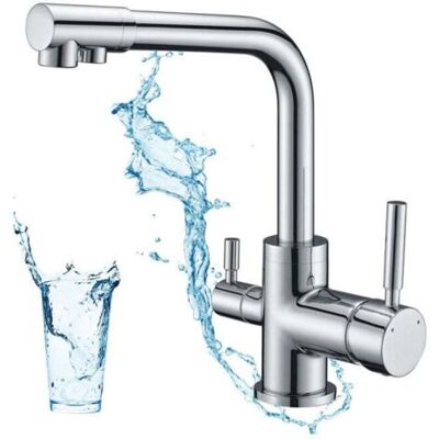 OEM Grifo De Cocina De 3 Vías, Grifo Mezclador Giratorio De 360°, Grifo De Agua Potable Para Cocina, Grifo Mezclador Para Fregadero Con Salida De Agua Filtrada. OEM Grifo De Cocina De 3 Vías, Grifo Mezclador Giratorio De 360°, Grifo De Agua Potable Para Cocina, Grifo Mezclador Para Fregadero Con Salida De Agua Filtrada.