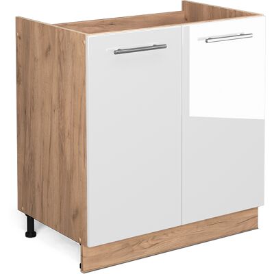 Armario Bajo Para Fregadero Fame-line, Blanco Alto Brillo, 80 Cm Sin Encimera Vicco Armario Bajo Para Fregadero Fame-line, Blanco Alto Brillo, 80 Cm Sin Encimera Vicco