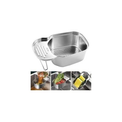 OEM Cesta Coladora Para Fregadero De Cocina, Cesta Coladora Esquinera Multiusos Para Fregadero, Almacenamiento De Residuos, Cesta De Drenaje De Acero Inoxidable - Crezuo OEM Cesta Coladora Para Fregadero De Cocina, Cesta Coladora Esquinera Multiusos Para Fregadero, Almacenamiento De Residuos, Cesta De Drenaje De Acero Inoxidable - Crezuo
