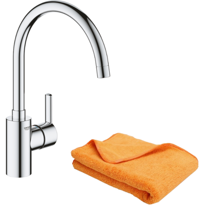 Grifo De Cocina Grohe Feel Quickfix Cromo + Microfibra Grifo De Cocina Grohe Feel Quickfix Cromo + Microfibra