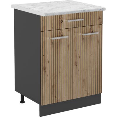 Vicco Modelo R-Line Gabinete de cocina - Roble artesanal / Antracita Vicco Modelo R-Line Gabinete de cocina - Roble artesanal / Antracita