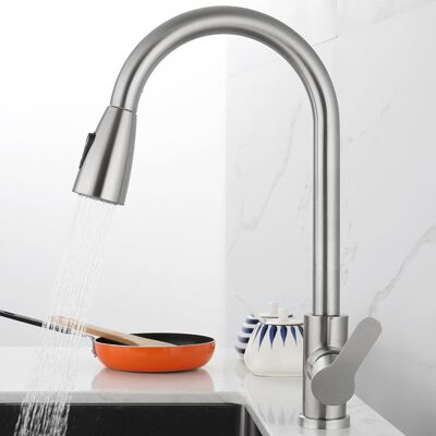 OEM Grifo De Cocina Con Rociador Extraíble – Grifo De Fregadero De Acero Inoxidable, Doble Salida De Agua, Mezclador Monomando, Resorte Extraíble Para Lavabos OEM Grifo De Cocina Con Rociador Extraíble – Grifo De Fregadero De Acero Inoxidable, Doble Salida De Agua, Mezclador Monomando, Resorte Extraíble Para Lavabos