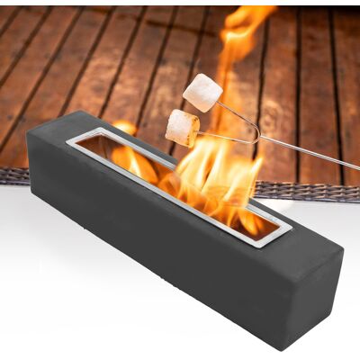 OEM Innovadora Parrilla De Mesa Rectangular Y Portátil, Modelo Tipo Brasero De Mesa, Fabricado En Cemento Y Acero Inoxidable, De 45 X 10 X 10 Cm, Para Calentar, Asar A La Parrilla Y Como Elemento Decorati OEM Innovadora Parrilla De Mesa Rectangular Y Portátil, Modelo Tipo Brasero De Mesa, Fabricado En Cemento Y Acero Inoxidable, De 45 X 10 X 10 Cm, Para Calentar, Asar A La Parrilla Y Como Elemento Decorati