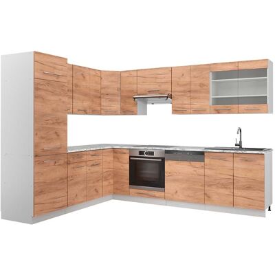 Vicco - Cocina Esquinera Fame-line, Oro Potencia Roble/blanco, 227 X 287 Cm , Et Mármol Vicco - Cocina Esquinera Fame-line, Oro Potencia Roble/blanco, 227 X 287 Cm , Et Mármol