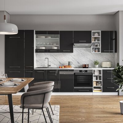 Vicco - Mueble De Cocina Fame-line, Antracita Brillo Intenso/blanco, 355 Cm , Et Mármol Vicco - Mueble De Cocina Fame-line, Antracita Brillo Intenso/blanco, 355 Cm , Et Mármol