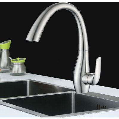 OEM Grifo De Cocina Profesional Con Caño Giratorio De 360 Grados, Grifo Mezclador Y Rociador Extraíble De Doble Función -crezuo OEM Grifo De Cocina Profesional Con Caño Giratorio De 360 Grados, Grifo Mezclador Y Rociador Extraíble De Doble Función -crezuo