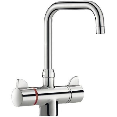 Grifo de Cocina Termostático DelaBie - Pico Ajustable 230mm - Seguro para la Salud Grifo de Cocina Termostático DelaBie - Pico Ajustable 230mm - Seguro para la Salud