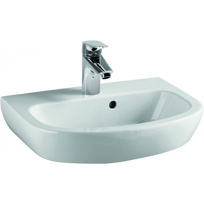 Lavabo Pro 50x38 cm de Geberit - Un agujero para grifo, con desbordante Lavabo Pro 50x38 cm de Geberit - Un agujero para grifo, con desbordante