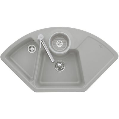 Villeroy & Boch Solo Ángulo - Fregadero de esquina 1075x600 mm - Blanco Nieve Villeroy & Boch Solo Ángulo - Fregadero de esquina 1075x600 mm - Blanco Nieve