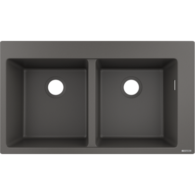 Hansgrohe Fregadero Empotrado - 2 Senos, Toma de Agua Predefinida, Gris Piedra - Fregadero Hansgrohe Fregadero Empotrado - 2 Senos, Toma de Agua Predefinida, Gris Piedra - Fregadero