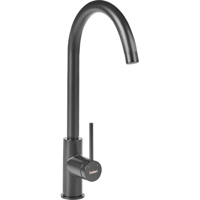 BELIANI Grifo De Cocina De Un Solo Orificio Cartucho Cerámico Aireador De Acero Inoxidable Cepillado Negro Konashen BELIANI Grifo De Cocina De Un Solo Orificio Cartucho Cerámico Aireador De Acero Inoxidable Cepillado Negro Konashen