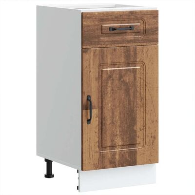 HELLOSHOP26 Mueble De Cocina Moderno Con Almacenamiento Optimizado 40 X 46 X 81,5 Cm Patas Ajustables Madera De Ingeniería Acabado Envejecido 020049898 HELLOSHOP26 Mueble De Cocina Moderno Con Almacenamiento Optimizado 40 X 46 X 81,5 Cm Patas Ajustables Madera De Ingeniería Acabado Envejecido 020049898