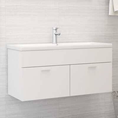 Vidaxl - Mueble Con Lavabo Madera De Ingeniería Blanco Vidaxl - Mueble Con Lavabo Madera De Ingeniería Blanco