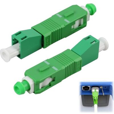 OEM Paquete De 2 Adaptadores De Fibra Óptica Híbridos Monomodo Sc/apc A Lc/apc De 9/125 Μm Con Baja Pérdida De Inserción Para Aplicaciones Otdr, Vfl Y De Red, Eficientes Y Estables. OEM Paquete De 2 Adaptadores De Fibra Óptica Híbridos Monomodo Sc/apc A Lc/apc De 9/125 Μm Con Baja Pérdida De Inserción Para Aplicaciones Otdr, Vfl Y De Red, Eficientes Y Estables.