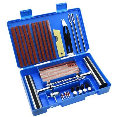 OEM 58 Piezas - Kit De Reparación De Neumáticos - Alta Resistencia - Para Neumáticos Sin Cámara - Coche, Motocicleta, Camión, Furgoneta, Tractor OEM 58 Piezas - Kit De Reparación De Neumáticos - Alta Resistencia - Para Neumáticos Sin Cámara - Coche, Motocicleta, Camión, Furgoneta, Tractor